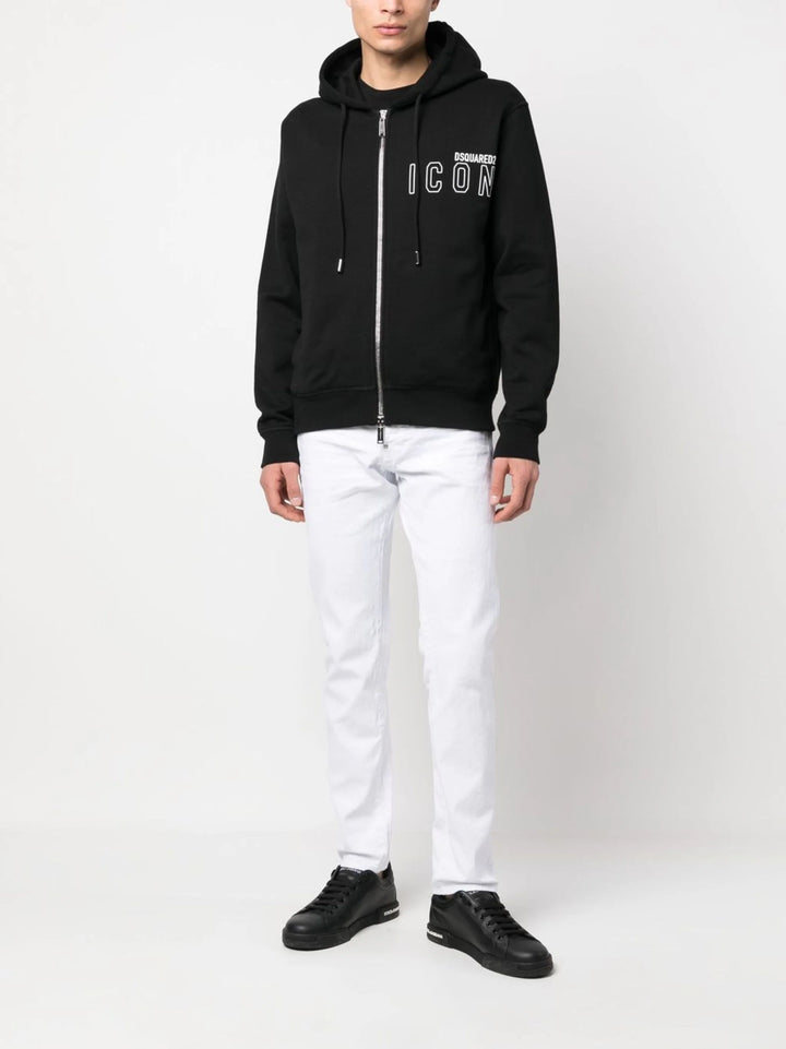 『専用』DSQUARED2 ICONロゴジップアップフーディ Dsquared2 Outline Icon logo Zipped Hooded Jacket in Black