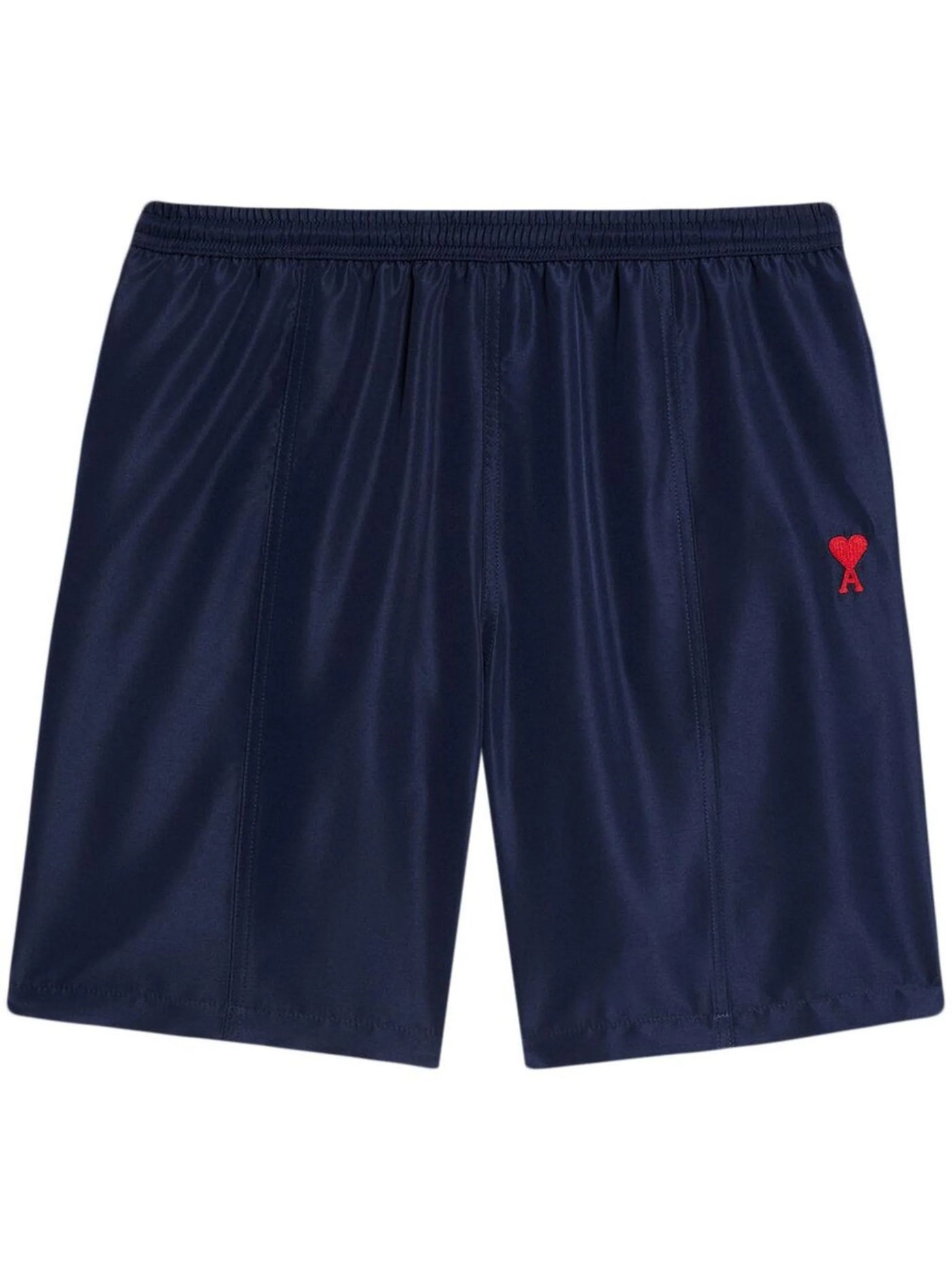 AMI Paris – Badeshorts mit aufgesticktem Logo in Marine