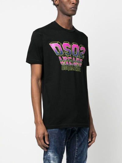 Dsquared2 DSQ2 Arcade Games Printed Black T-Shirt