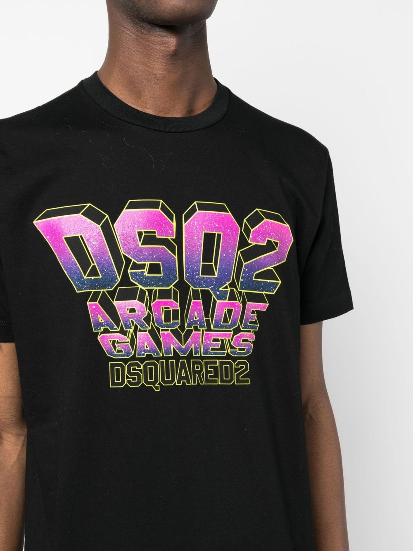 Dsquared2 DSQ2 Arcade Games Printed Black T-Shirt