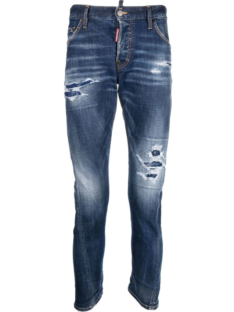 1964 Patch Distressed Slim Jeans