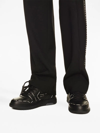 Off-White Out of Office Low Sartorial Stitched Leather Trainers in Black