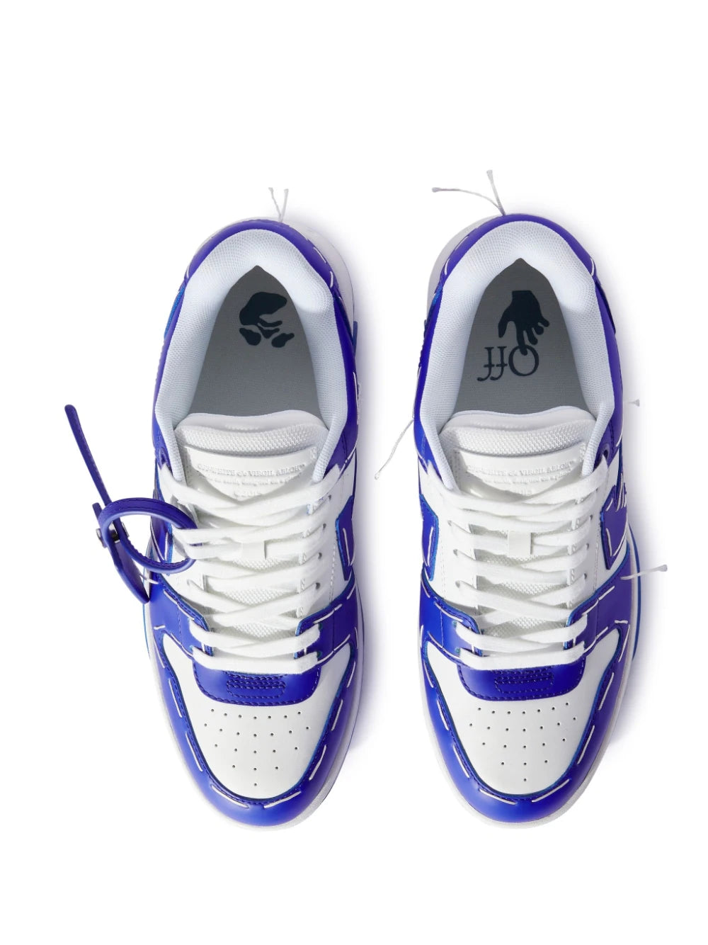 Off-White Out of Office Sartorial Stitched Leather Trainers in Blue