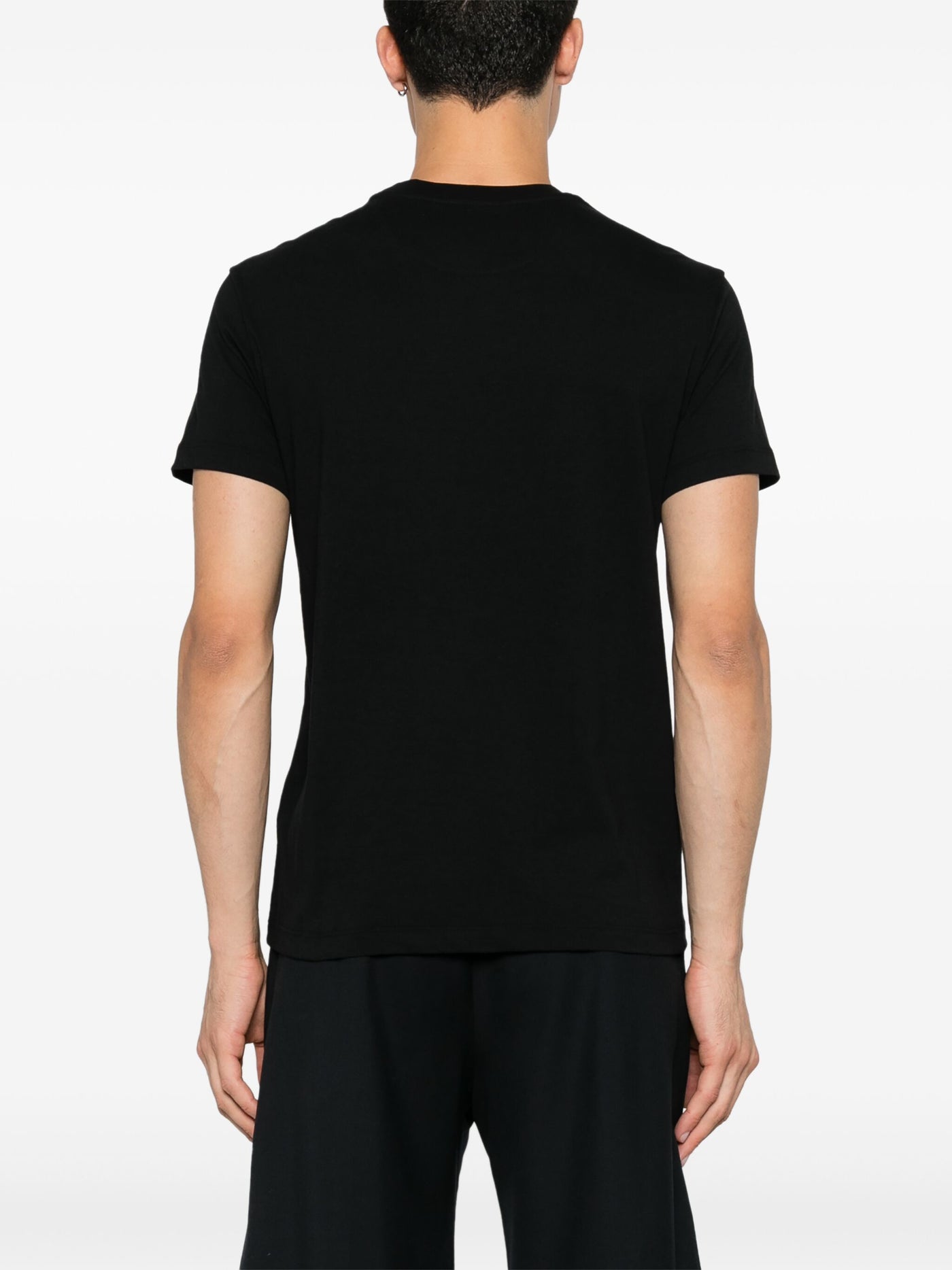 Valentino Black – T-Shirt mit VLTN-Print in Schwarz