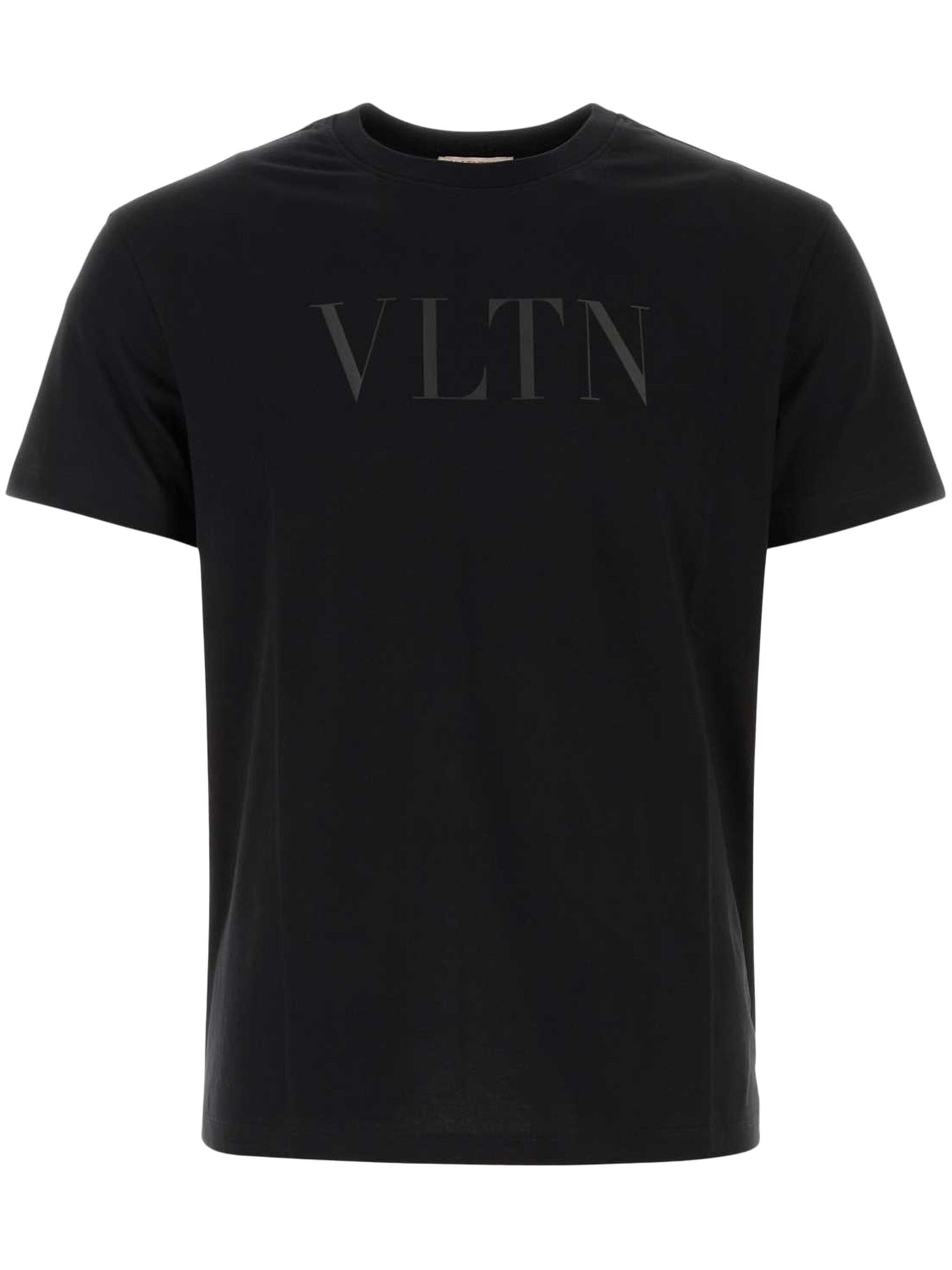 Valentino Black – T-Shirt mit VLTN-Print in Schwarz