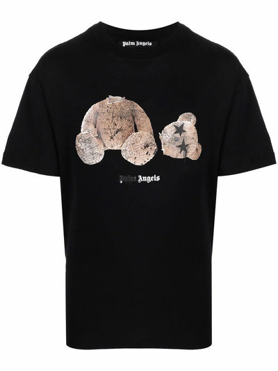 Palm Angels Spray Teddy Bear T-Shirt in Black