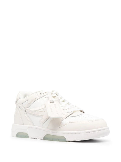 Off-White Out of Office Leather Sartorial Stitched Trainers in Coconut White