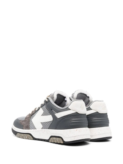 Off-White Out of Office low top Slim Leather Mesh Trainers in Grey