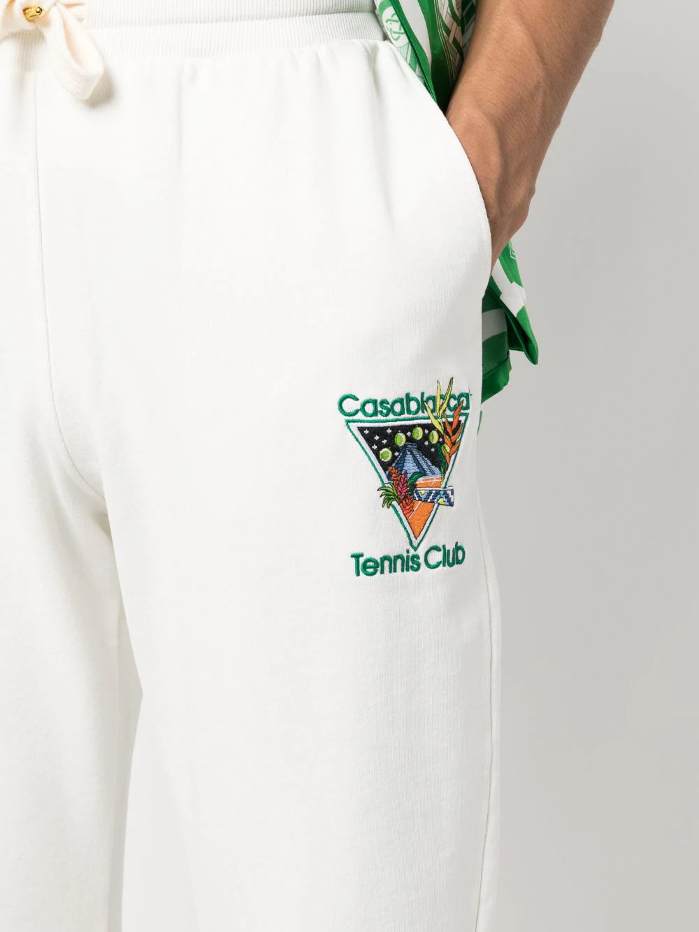 Casablanca Tennis Club Cotton Track Pants Joggers White