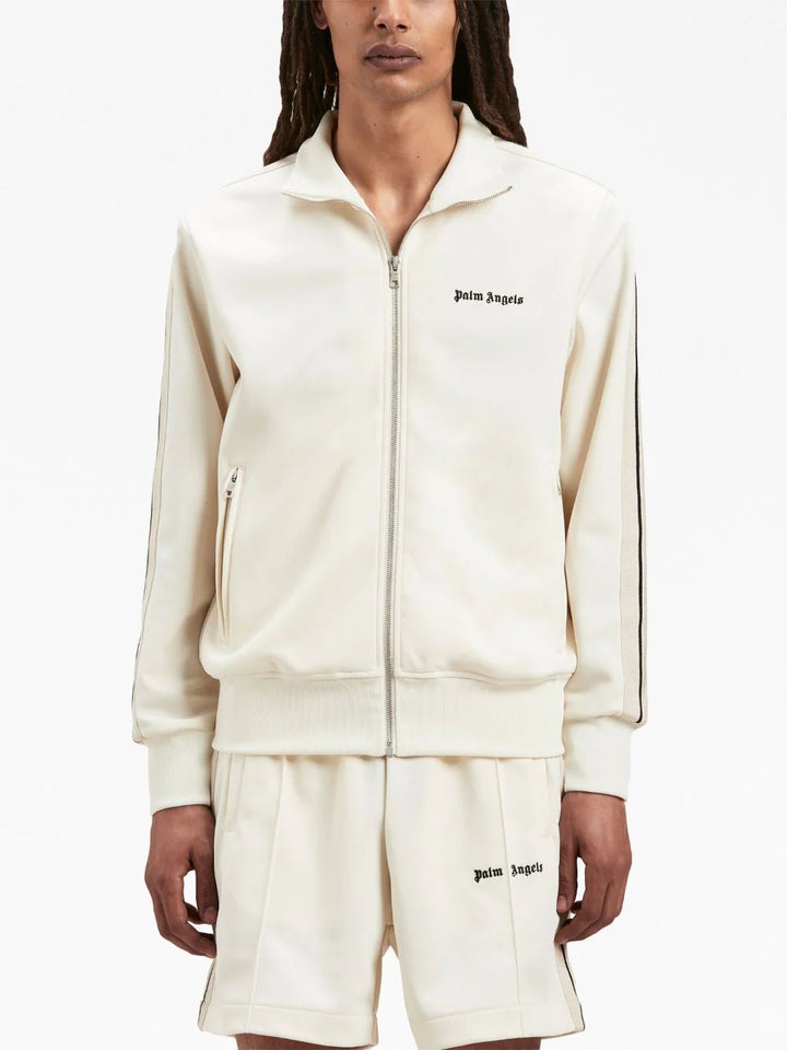 Palm Angels Track Logo Print Jacket in Butter/Cream – TheDesignerBox