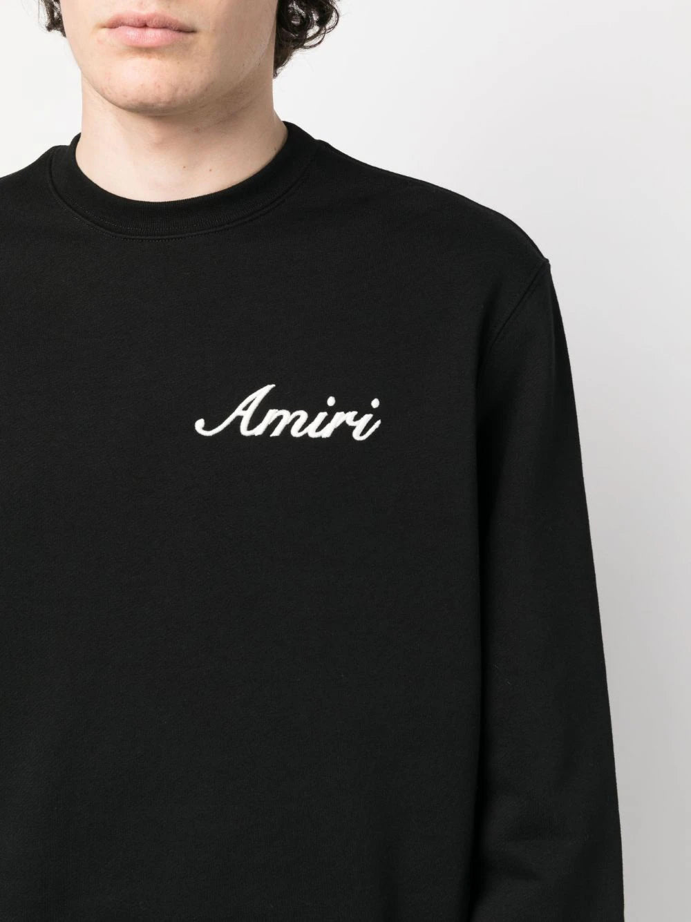 Amiri – Schwarzes Sweatshirt mit aufgesticktem Logo-Schriftzug