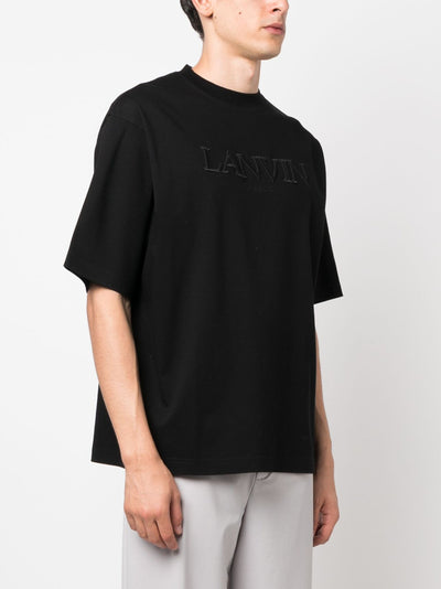 Lanvin Embroidered Logo T-Shirt in Black