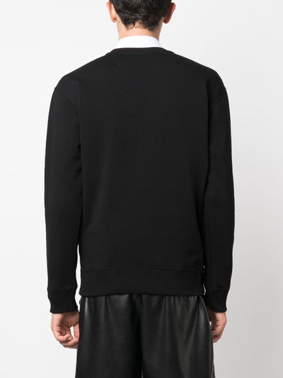 Valentino Black – Schwarzes Sweatshirt mit VLTN-Logo-Aufdruck