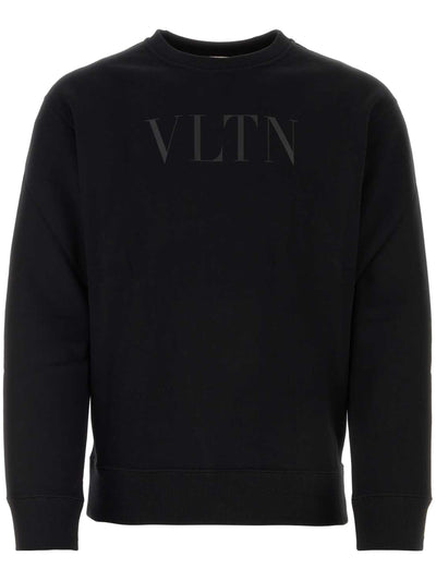 Valentino Black – Schwarzes Sweatshirt mit VLTN-Logo-Aufdruck