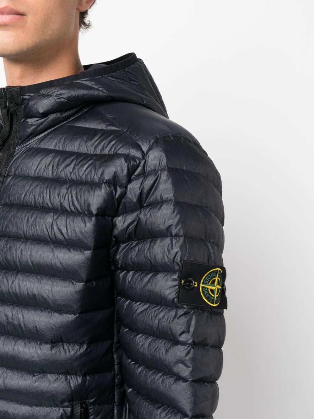 Stone Island Compass Patch Logo Packable Jacket in Navy