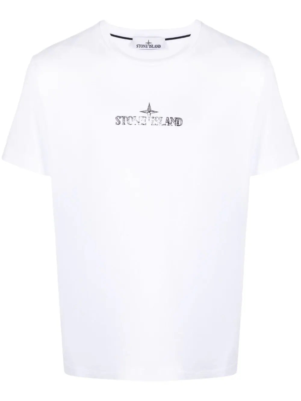 Stone Island Stamp One logo print T-Shirt in White