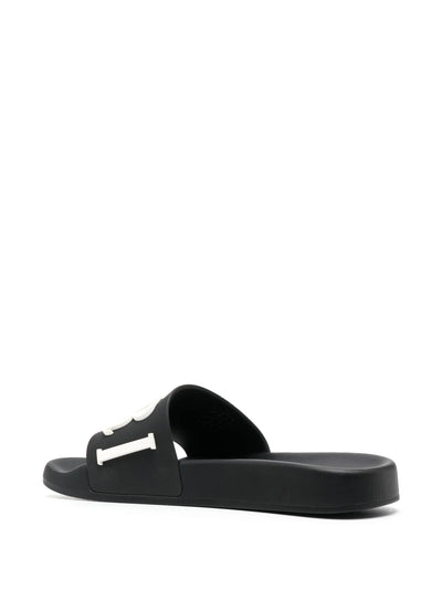 Amiri Core Logo Embossed Pool Sliders in Black