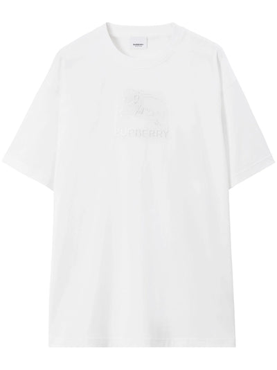 Burberry EKD Logo Embroidered T-Shirt in White