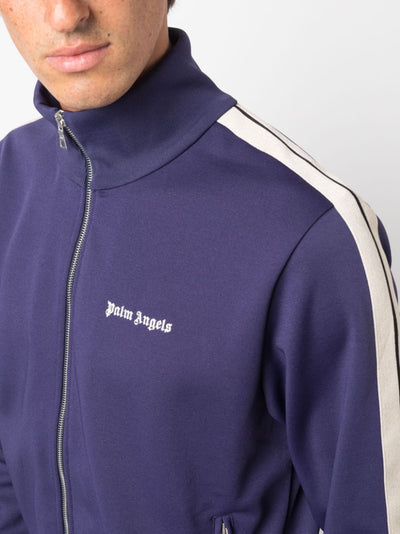 Palm Angels Track Logo-print Jacket in Navy Blue