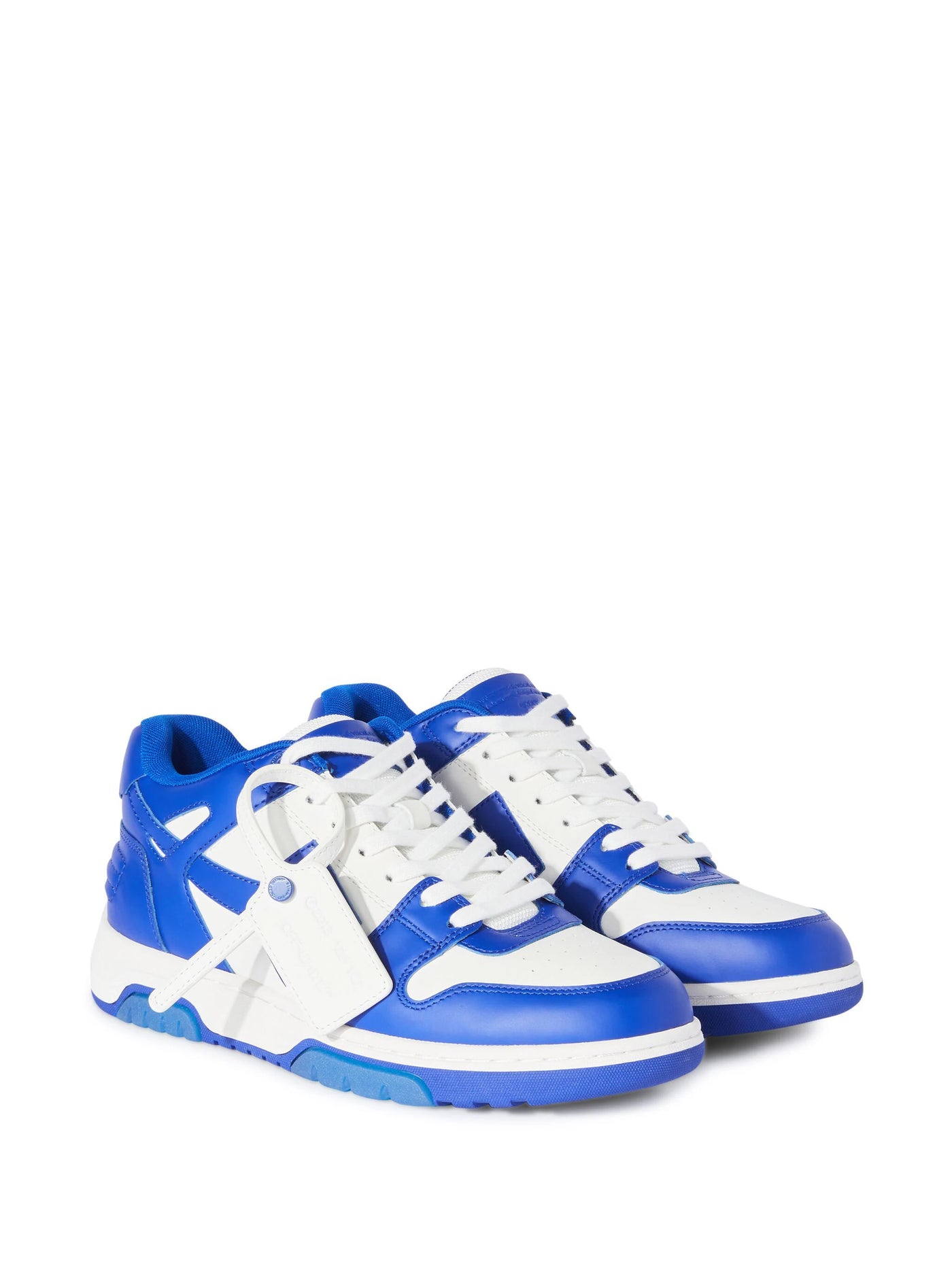 Off-White Out of Office Calf Leather Trainers in White/Blue