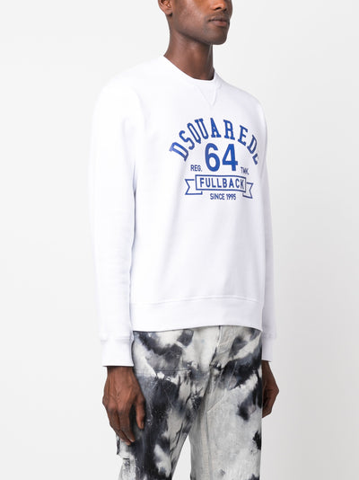 Dsquared2 FullBack 64 Printed Logo Sweatshirt in White