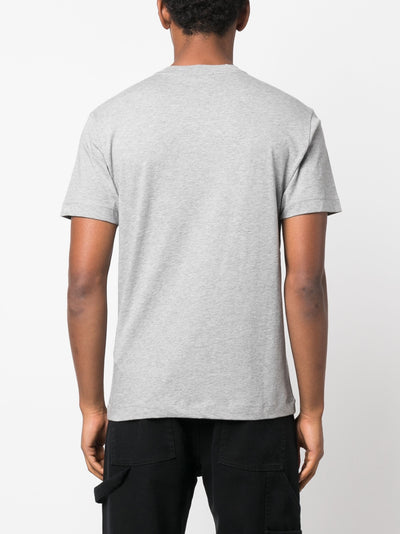 Stone Island Compass Appliqué Cotton T-Shirt in Grey