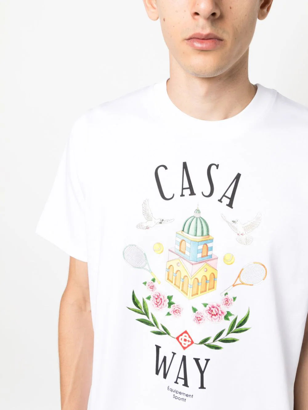 Casablanca Casa Way Organic Cotton T-Shirt in White