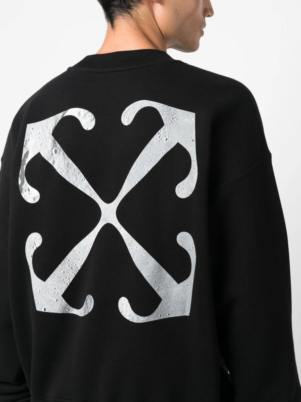 Off White Lunar Arrow Skate Sweatshirt in Black TheDesignerBox
