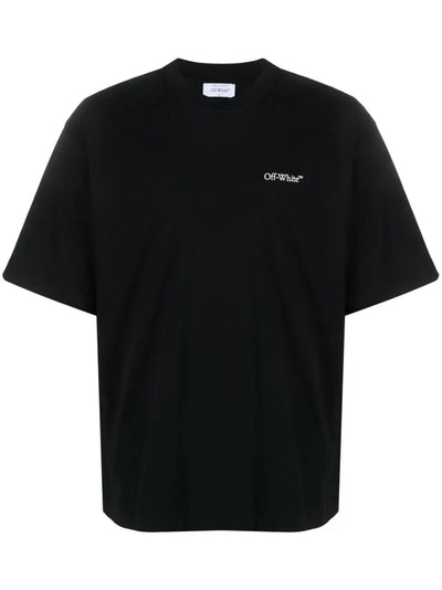 Off-White Lunar Arrow Logo Print T-Shirt in Black