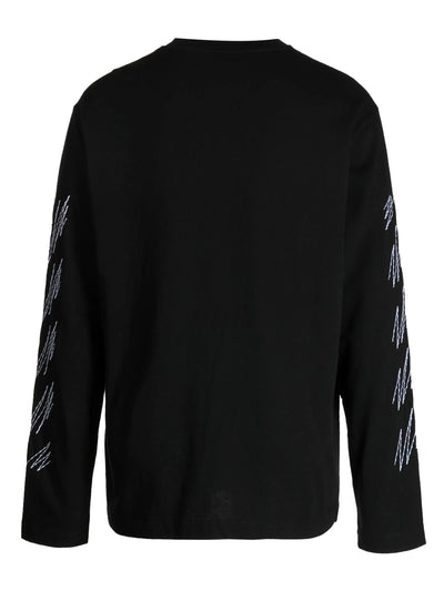 Off-White Stitch Diags Long Sleeve in Black