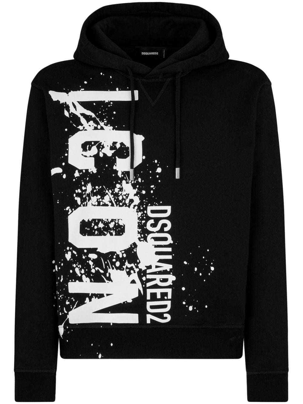 Dsquared2 – Kapuzenpullover mit Logo „Icon Splash“ in Schwarz