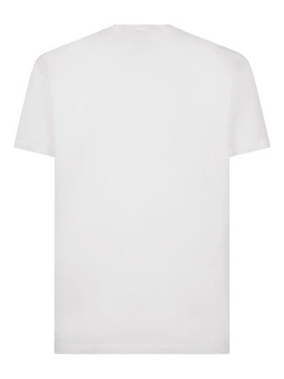 Dsquared2 – Weißes T-Shirt mit Scribble-Icon-Aufdruck