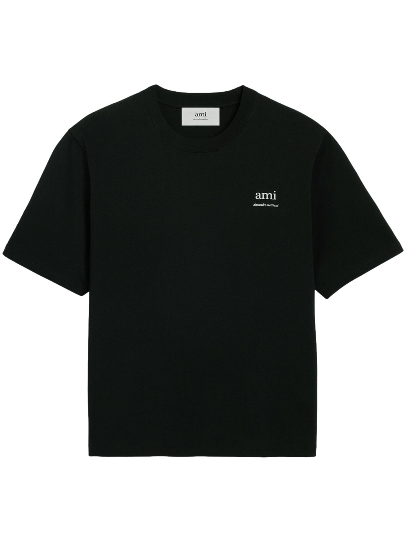 AMI Paris – Alexandre Mattissi – Schwarzes T-Shirt mit Logo-Aufdruck