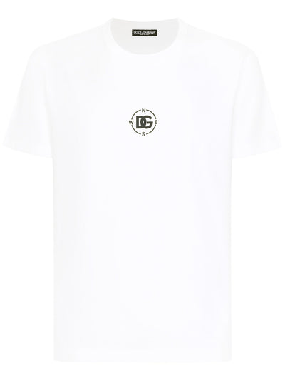 Dolce & Gabbana Marina Logo Printed T-Shirt in White