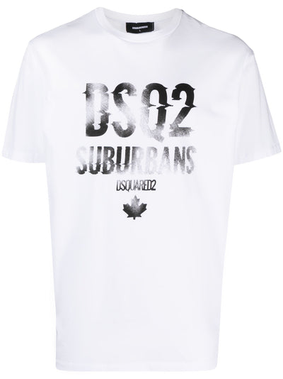 Dsquared2 Suburbans Printed Logo T-Shirt in White