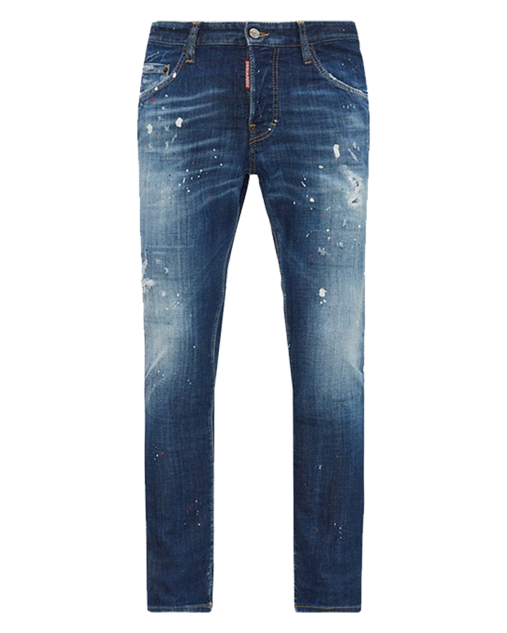 Dsquared2 DSQ2 Patch Ripped Skater Jeans in Blue – TheDesignerBox