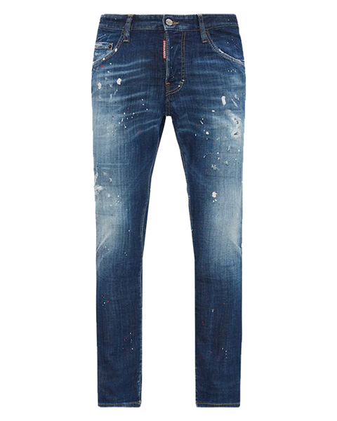 Dsquared2 DSQ2 Patch Ripped Skater Jeans in Blue – TheDesignerBox