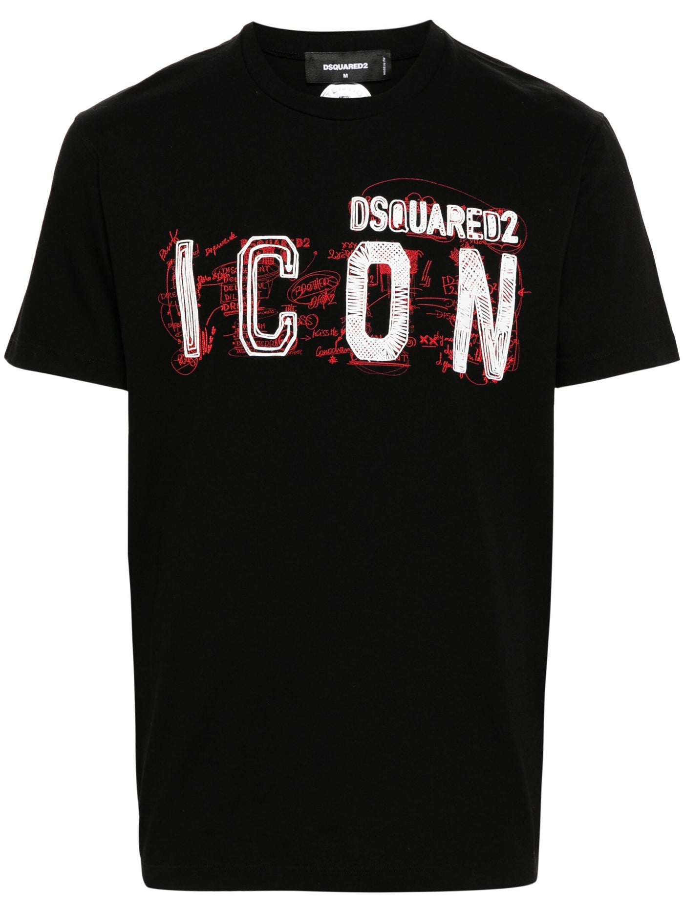 Dsquared2 Scribble Icon Printed T-Shirt in Black