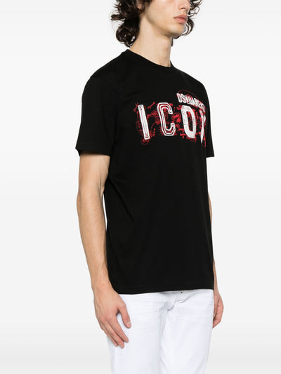 Dsquared2 Scribble Icon Printed T-Shirt in Black