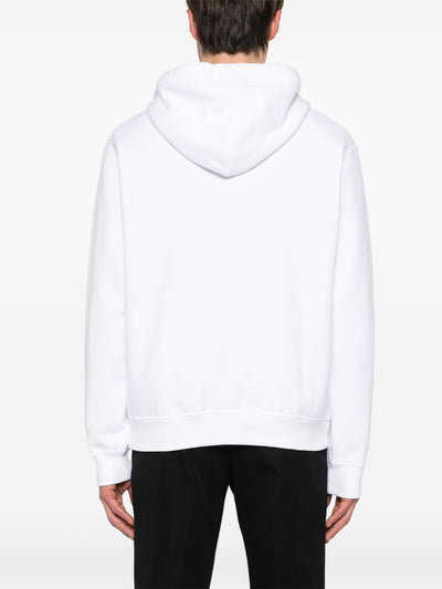 Dsquared2 Cool Fit Icon Splash Logo White Hoodie