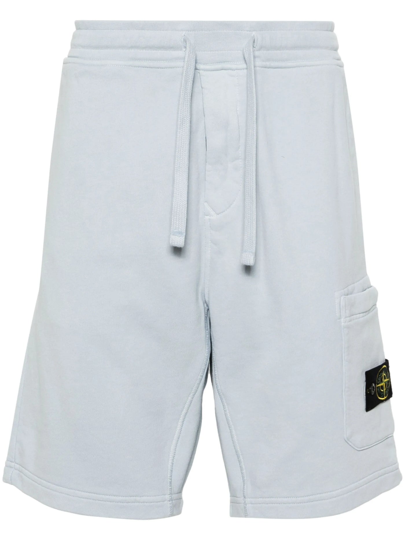 Stone Island Compass Patch Shorts in Light Blue