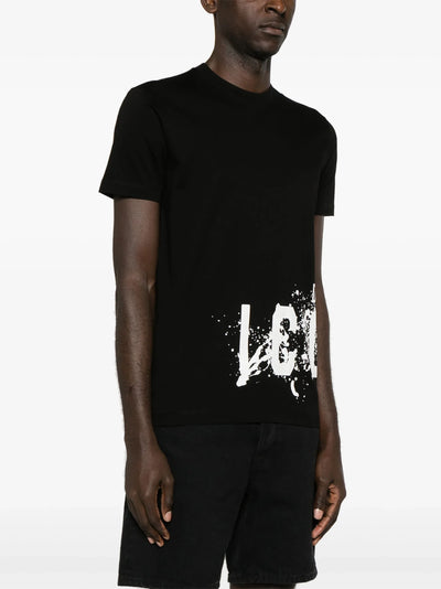 Dsquared2 Icon Splash Logo Printed Cool Fit T-Shirt in Black