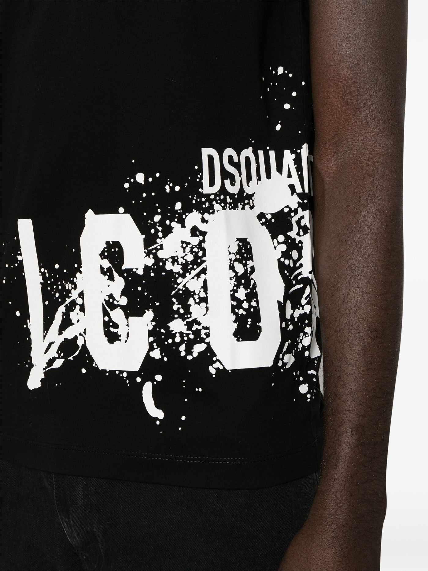 Dsquared2 – Cool Fit – Schwarzes T-Shirt mit Icon Splash-Logo-Aufdruck