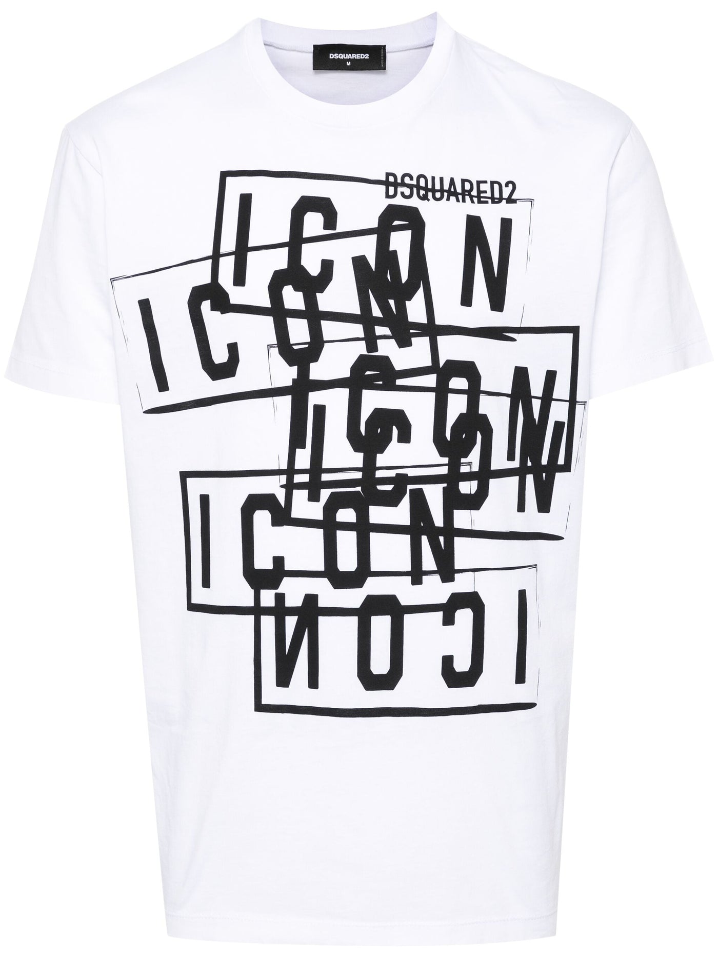 Dsquared2 Icon Stamps Logo Printed White T-Shirt