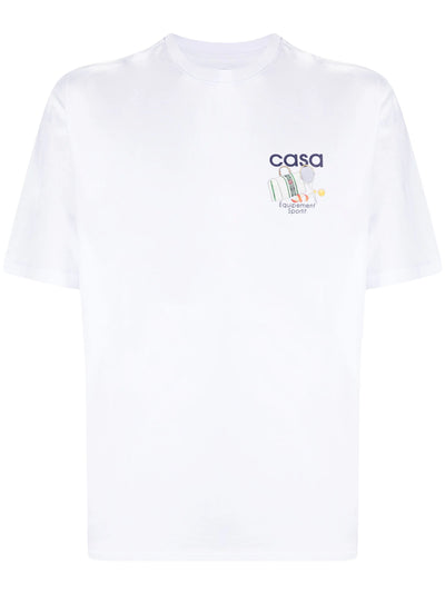Casablanca Equipment Sportive Cotton T-Shirt in White