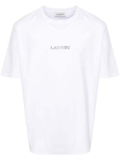 Lanvin Embroidered Logo T-Shirt in White