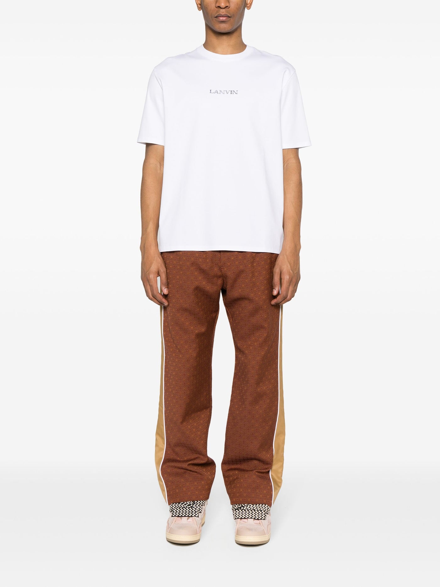 Lanvin Embroidered Logo T-Shirt in White