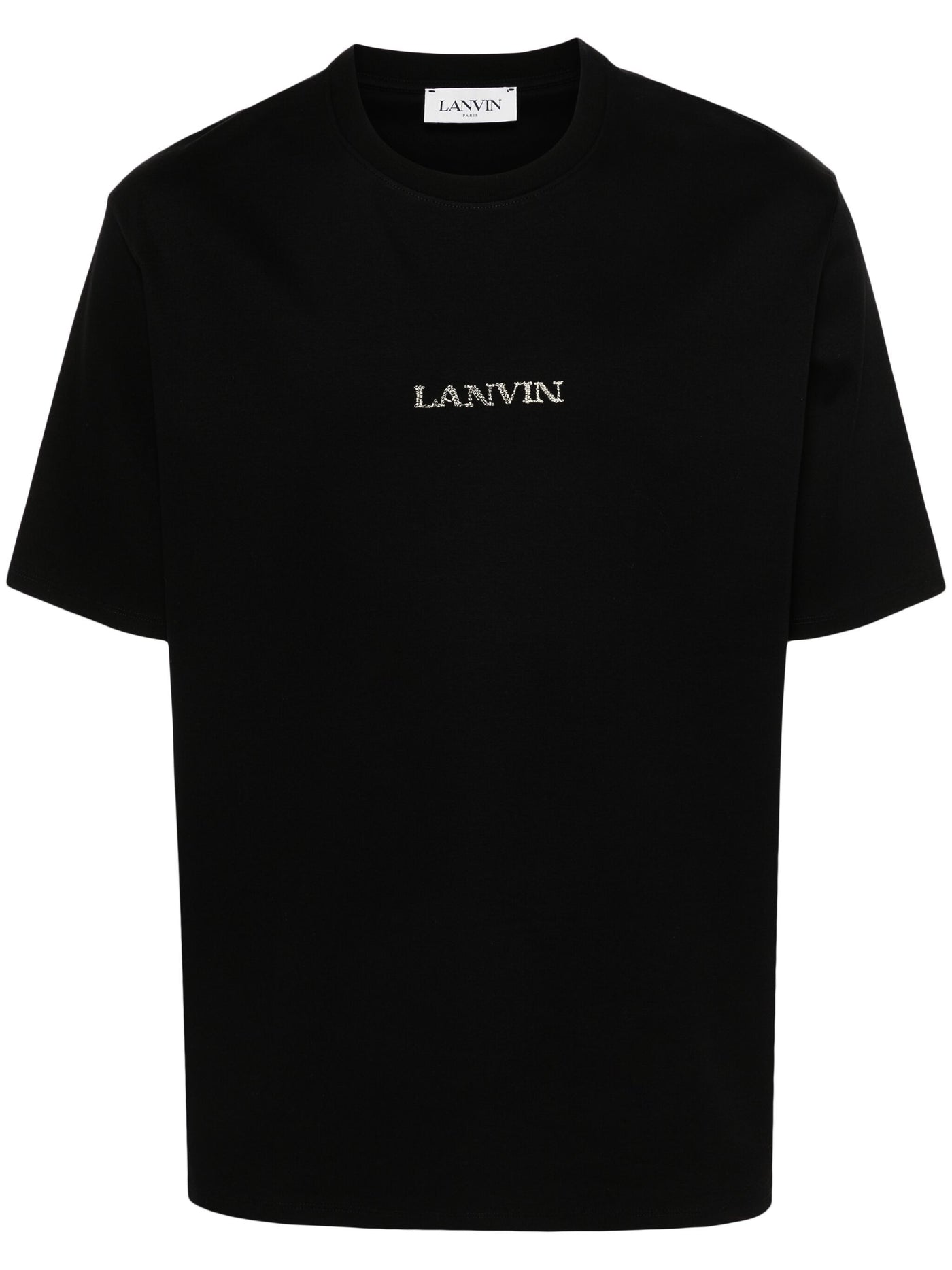 Lanvin Embroidered Logo T-Shirt in Black