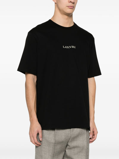 Lanvin Embroidered Logo T-Shirt in Black