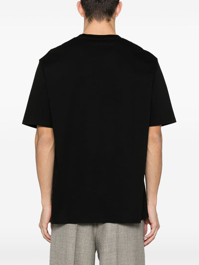 Lanvin Embroidered Logo T-Shirt in Black